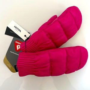 Luxury brand Hestra leather ski mitts— never worn!